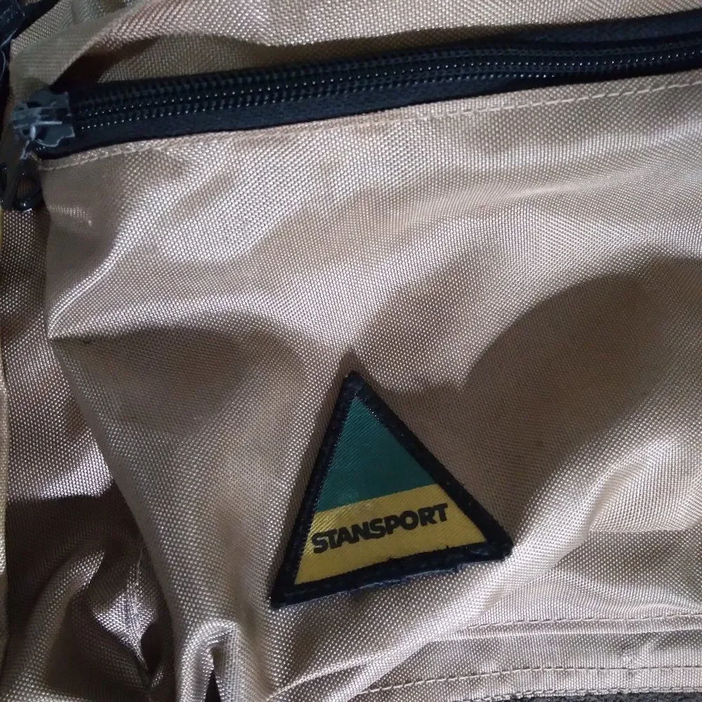 Vintage Stansport Leather Bottom Backpack